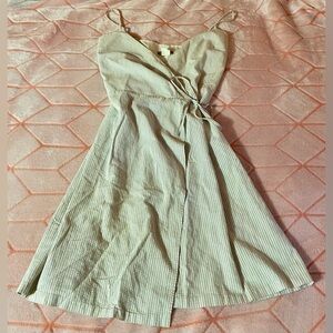 🦋 J. Crew Seersucker Sundress Wrap Tie Front 🦋